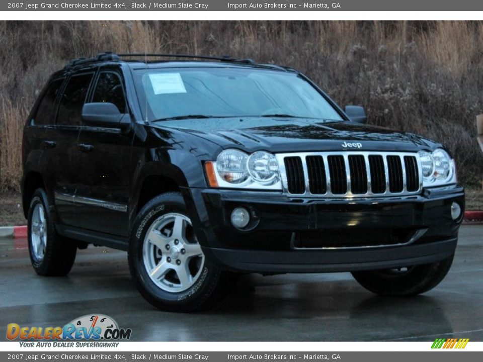2007 Jeep Grand Cherokee Limited 4x4 Black / Medium Slate Gray Photo #5