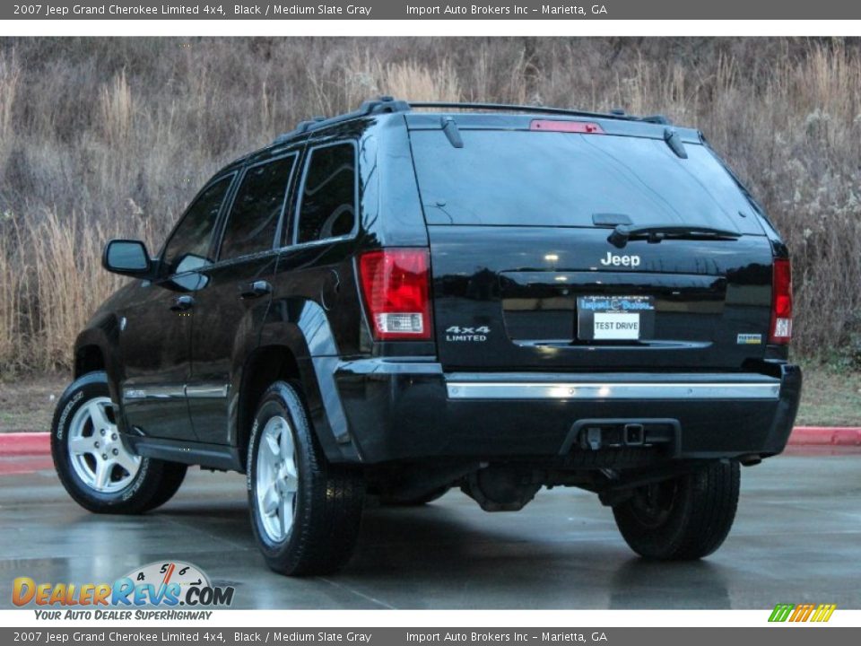 2007 Jeep Grand Cherokee Limited 4x4 Black / Medium Slate Gray Photo #6