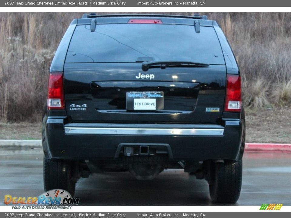 2007 Jeep Grand Cherokee Limited 4x4 Black / Medium Slate Gray Photo #7