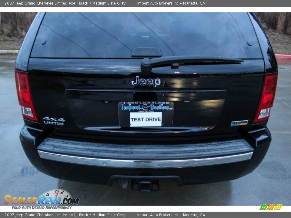 2007 Jeep Grand Cherokee Limited 4x4 Black / Medium Slate Gray Photo #8