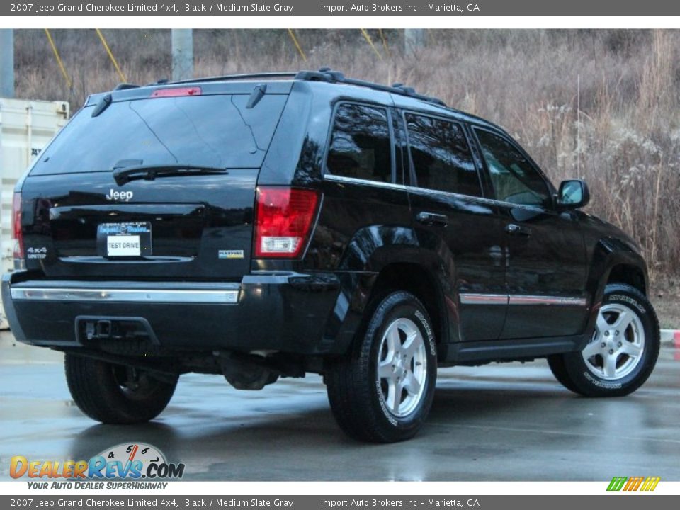 2007 Jeep Grand Cherokee Limited 4x4 Black / Medium Slate Gray Photo #9