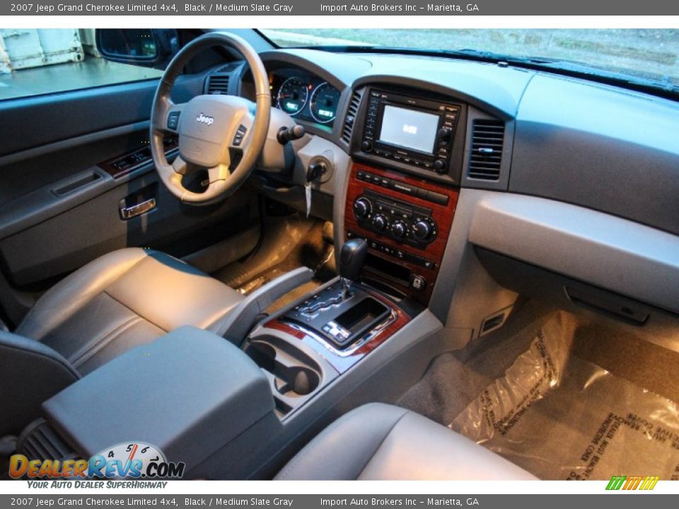 2007 Jeep Grand Cherokee Limited 4x4 Black / Medium Slate Gray Photo #13