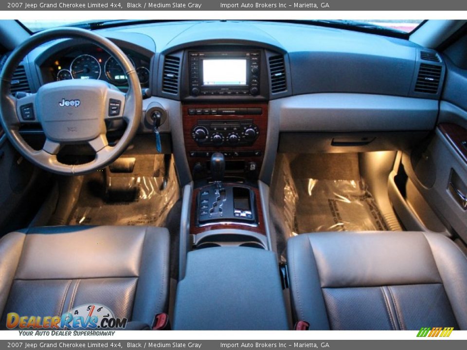 2007 Jeep Grand Cherokee Limited 4x4 Black / Medium Slate Gray Photo #15