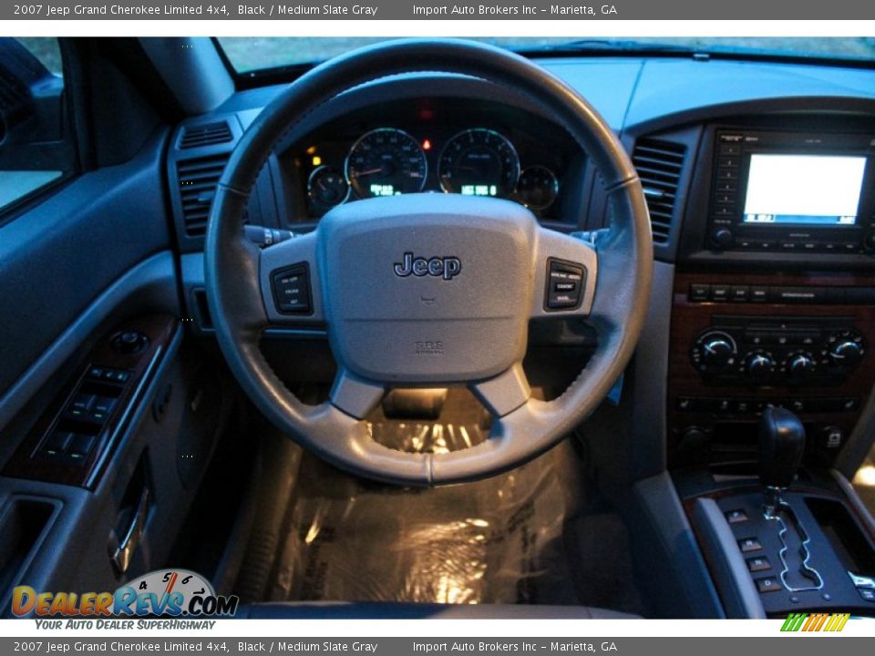 2007 Jeep Grand Cherokee Limited 4x4 Black / Medium Slate Gray Photo #19