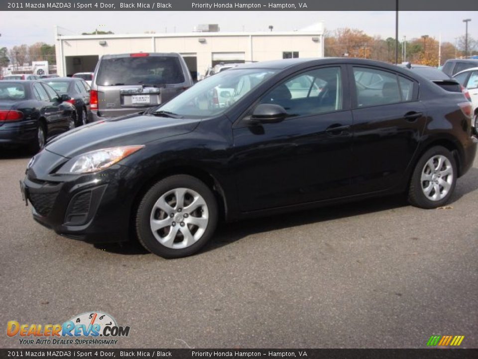 2011 Mazda MAZDA3 i Sport 4 Door Black Mica / Black Photo #2