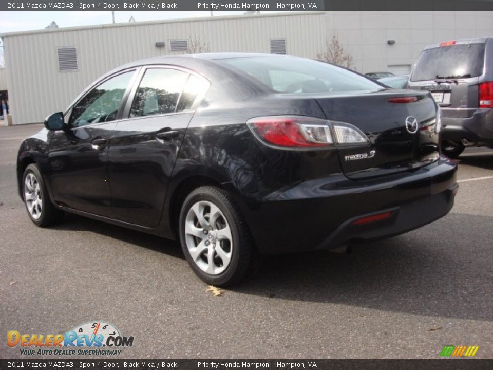 2011 Mazda MAZDA3 i Sport 4 Door Black Mica / Black Photo #4