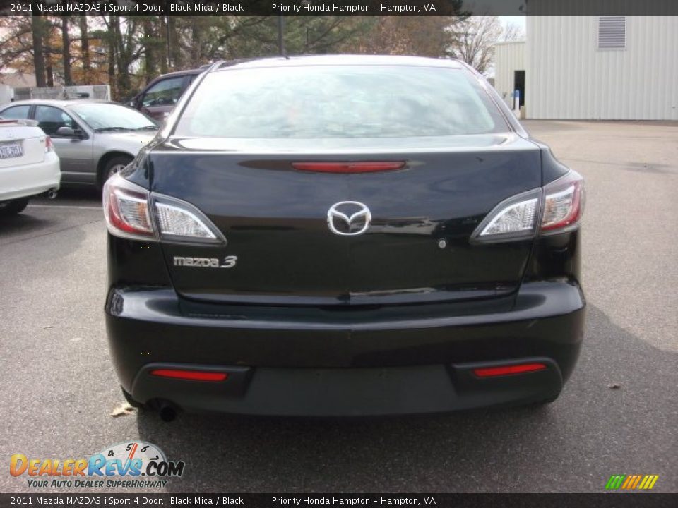 2011 Mazda MAZDA3 i Sport 4 Door Black Mica / Black Photo #5