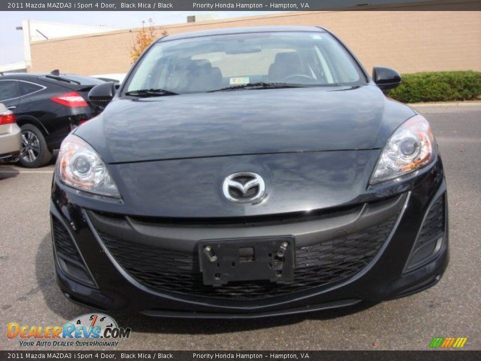 2011 Mazda MAZDA3 i Sport 4 Door Black Mica / Black Photo #9