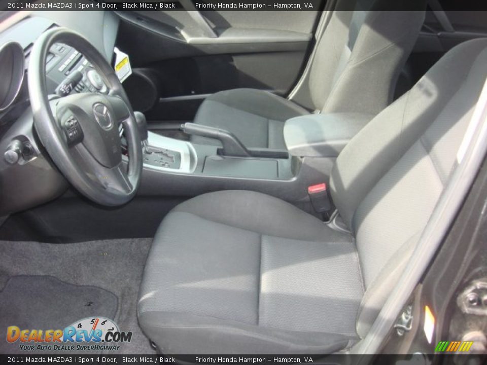 2011 Mazda MAZDA3 i Sport 4 Door Black Mica / Black Photo #10