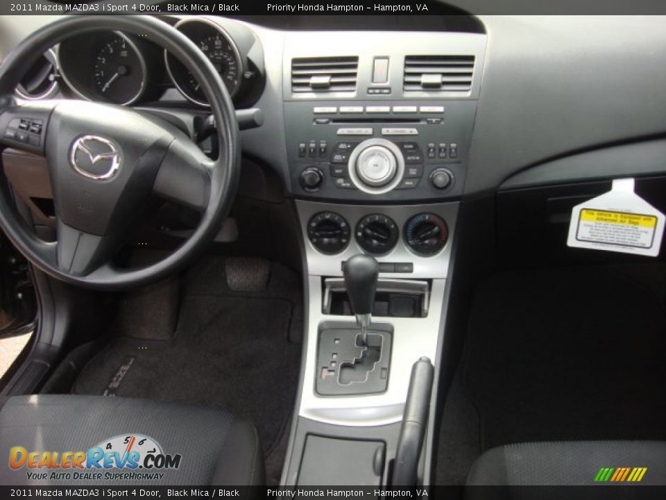 2011 Mazda MAZDA3 i Sport 4 Door Black Mica / Black Photo #13