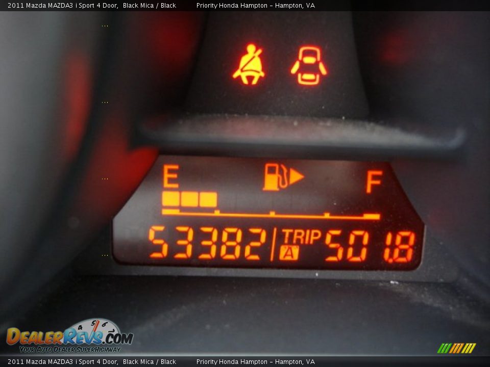 2011 Mazda MAZDA3 i Sport 4 Door Black Mica / Black Photo #16