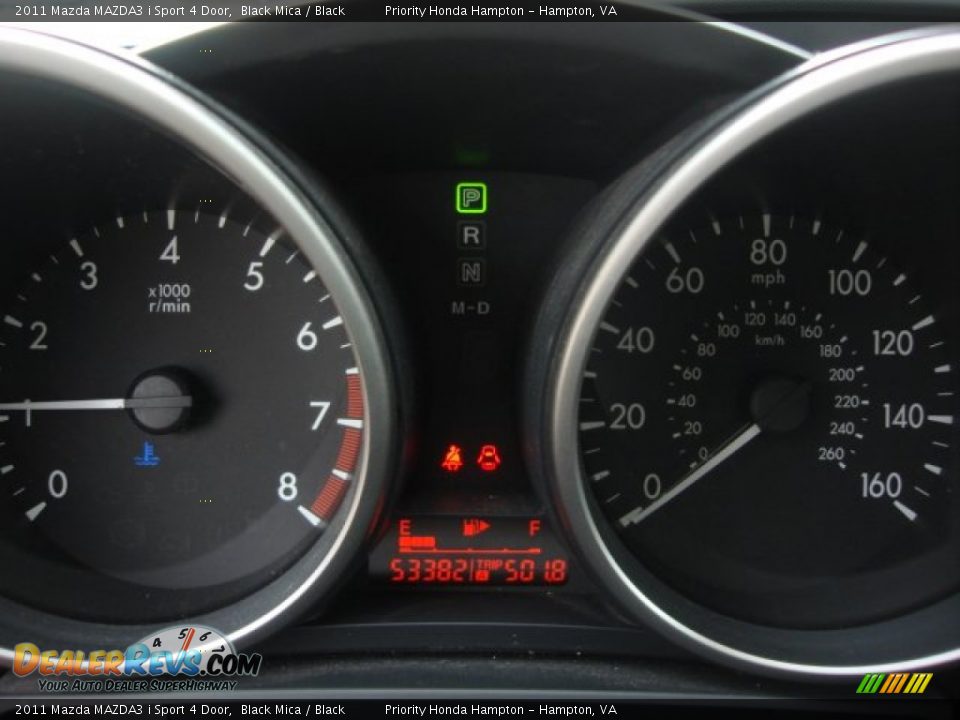 2011 Mazda MAZDA3 i Sport 4 Door Black Mica / Black Photo #17