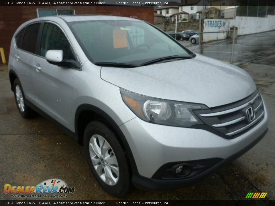 2014 Honda CR-V EX AWD Alabaster Silver Metallic / Black Photo #7