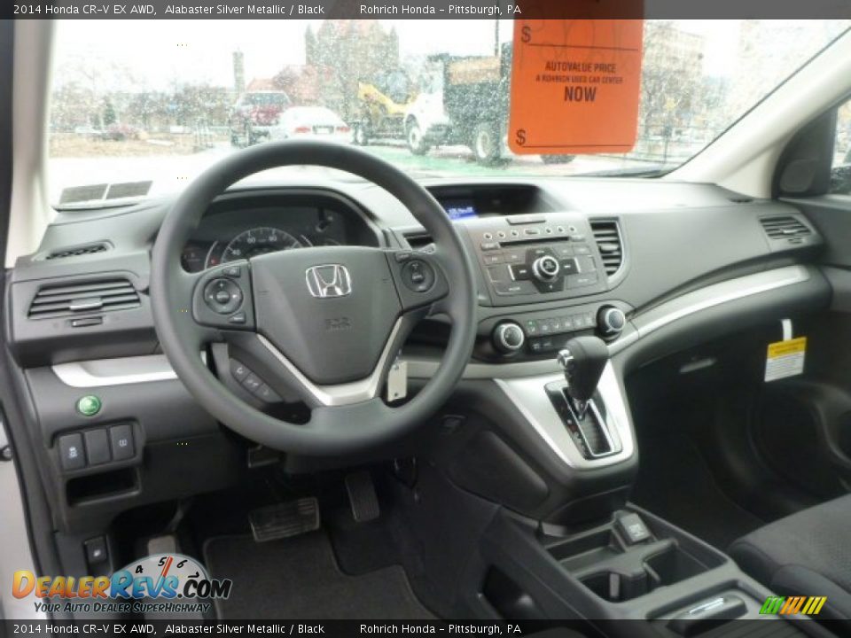 2014 Honda CR-V EX AWD Alabaster Silver Metallic / Black Photo #12