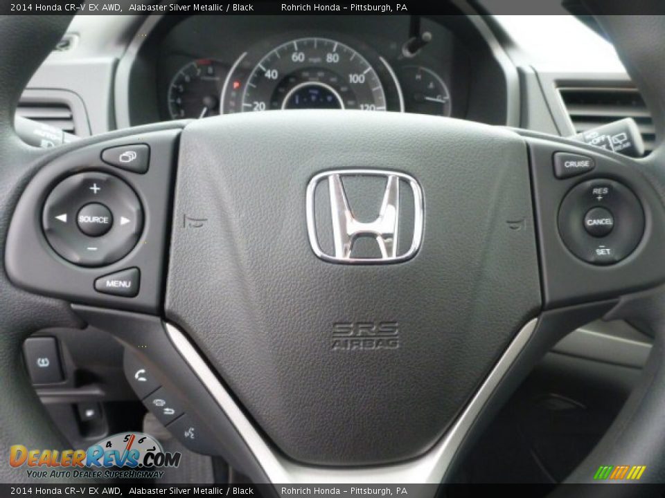 2014 Honda CR-V EX AWD Alabaster Silver Metallic / Black Photo #15