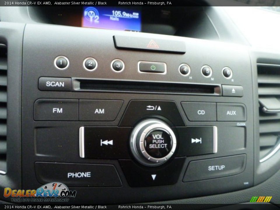 2014 Honda CR-V EX AWD Alabaster Silver Metallic / Black Photo #16