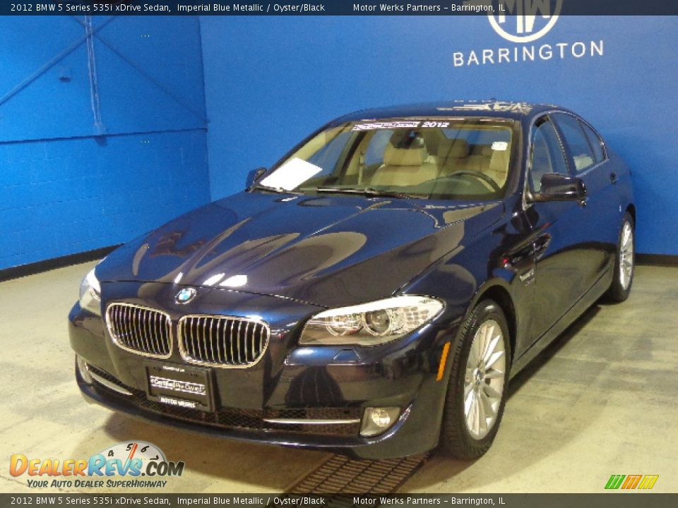 2012 BMW 5 Series 535i xDrive Sedan Imperial Blue Metallic / Oyster/Black Photo #1