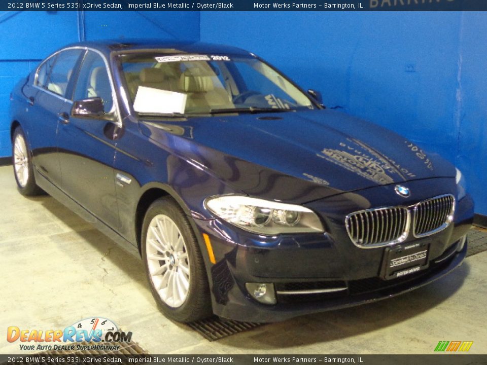 2012 BMW 5 Series 535i xDrive Sedan Imperial Blue Metallic / Oyster/Black Photo #3