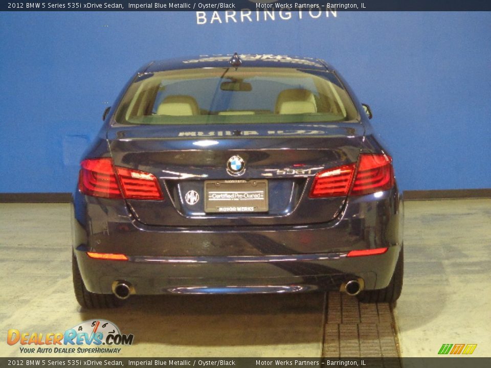 2012 BMW 5 Series 535i xDrive Sedan Imperial Blue Metallic / Oyster/Black Photo #7