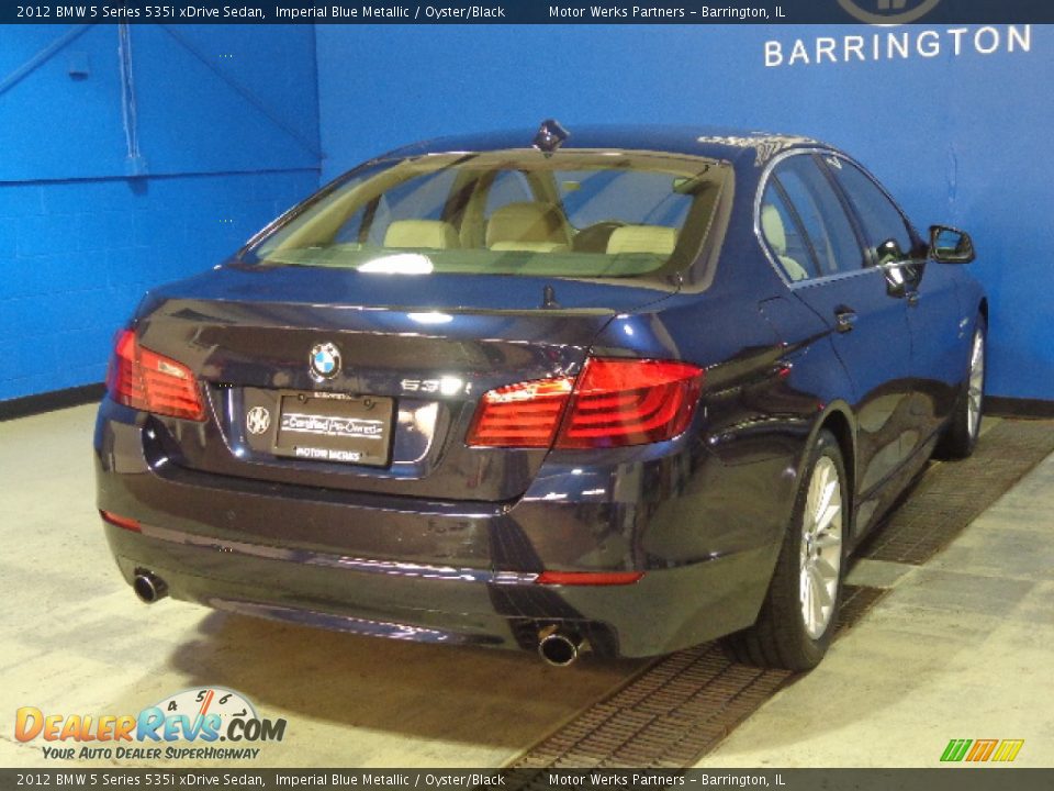 2012 BMW 5 Series 535i xDrive Sedan Imperial Blue Metallic / Oyster/Black Photo #9