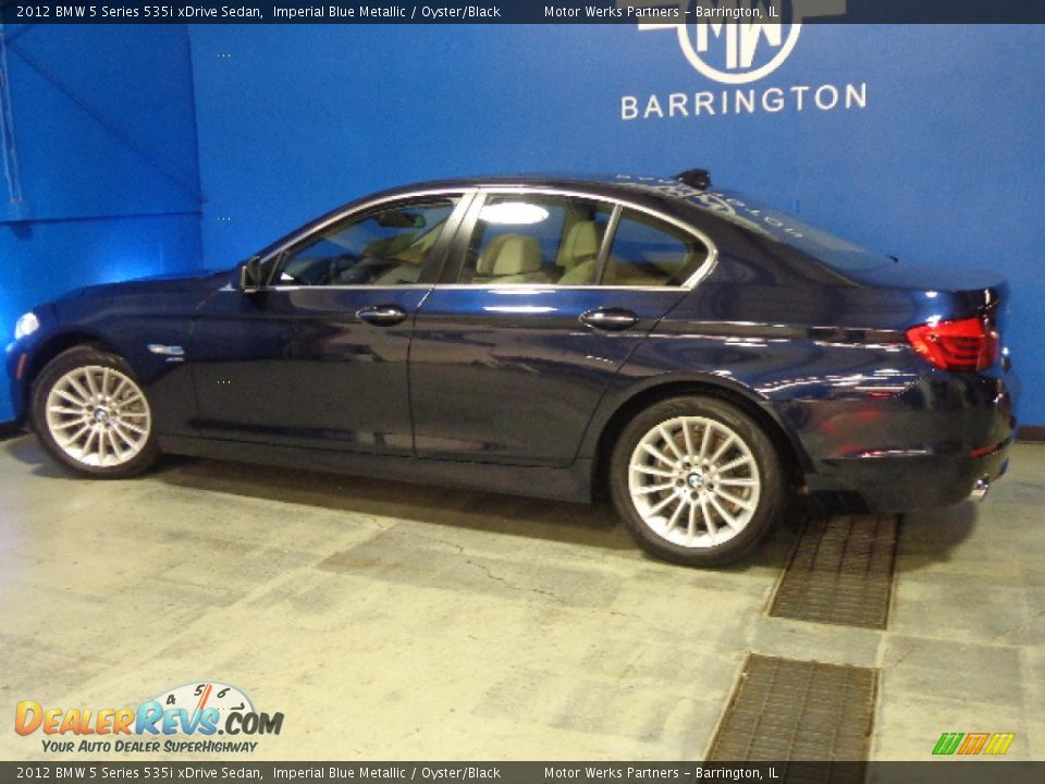 2012 BMW 5 Series 535i xDrive Sedan Imperial Blue Metallic / Oyster/Black Photo #10