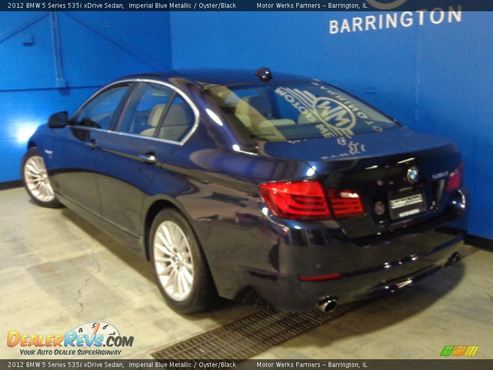 2012 BMW 5 Series 535i xDrive Sedan Imperial Blue Metallic / Oyster/Black Photo #11