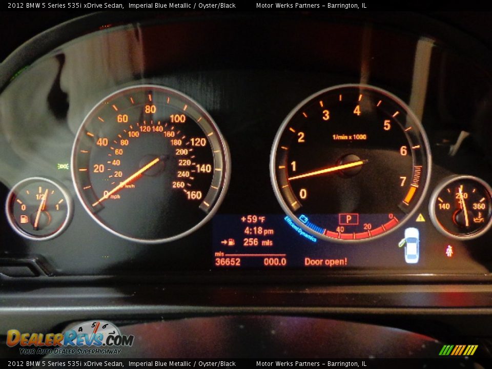 2012 BMW 5 Series 535i xDrive Sedan Imperial Blue Metallic / Oyster/Black Photo #19