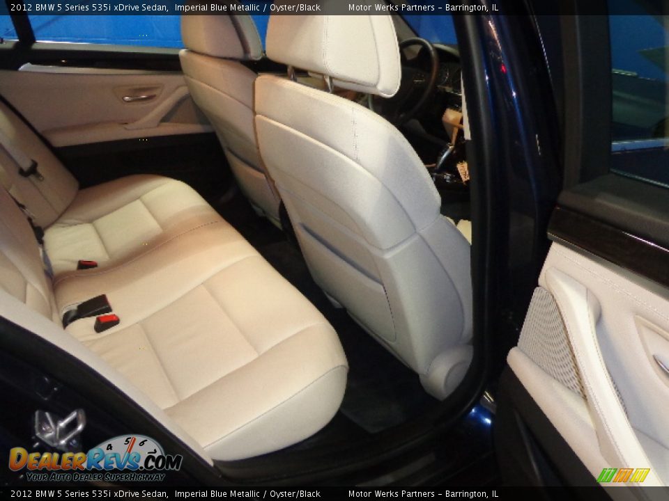 2012 BMW 5 Series 535i xDrive Sedan Imperial Blue Metallic / Oyster/Black Photo #28