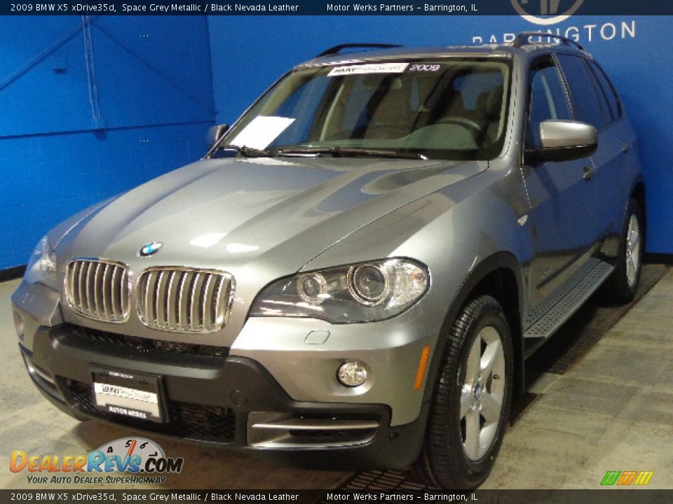 2009 BMW X5 xDrive35d Space Grey Metallic / Black Nevada Leather Photo #1