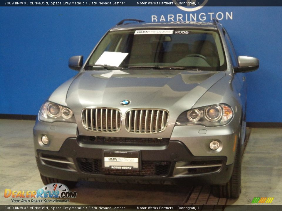 2009 BMW X5 xDrive35d Space Grey Metallic / Black Nevada Leather Photo #2