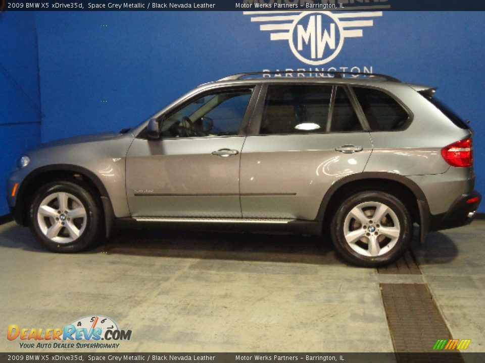 2009 BMW X5 xDrive35d Space Grey Metallic / Black Nevada Leather Photo #3