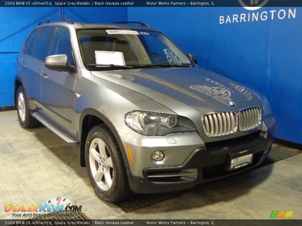 2009 BMW X5 xDrive35d Space Grey Metallic / Black Nevada Leather Photo #7