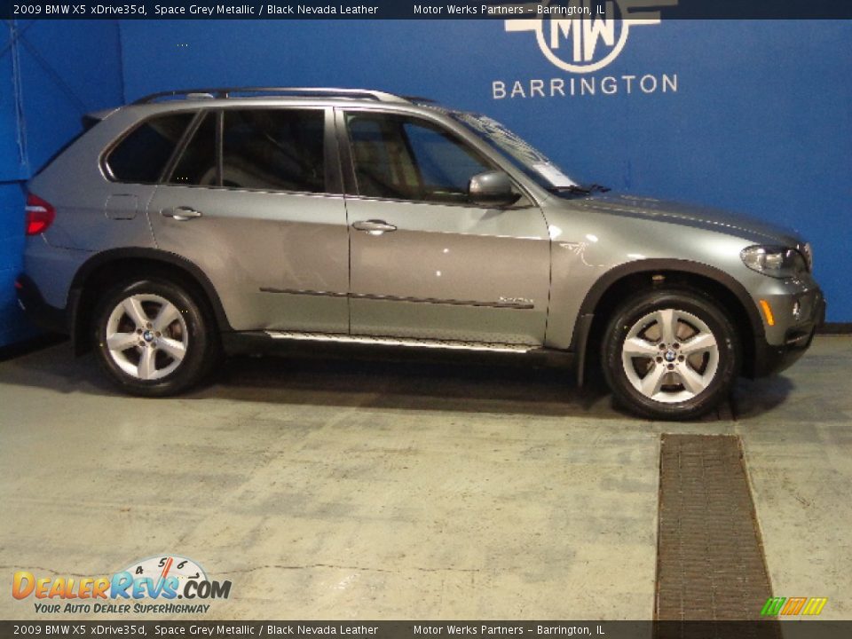 2009 BMW X5 xDrive35d Space Grey Metallic / Black Nevada Leather Photo #8