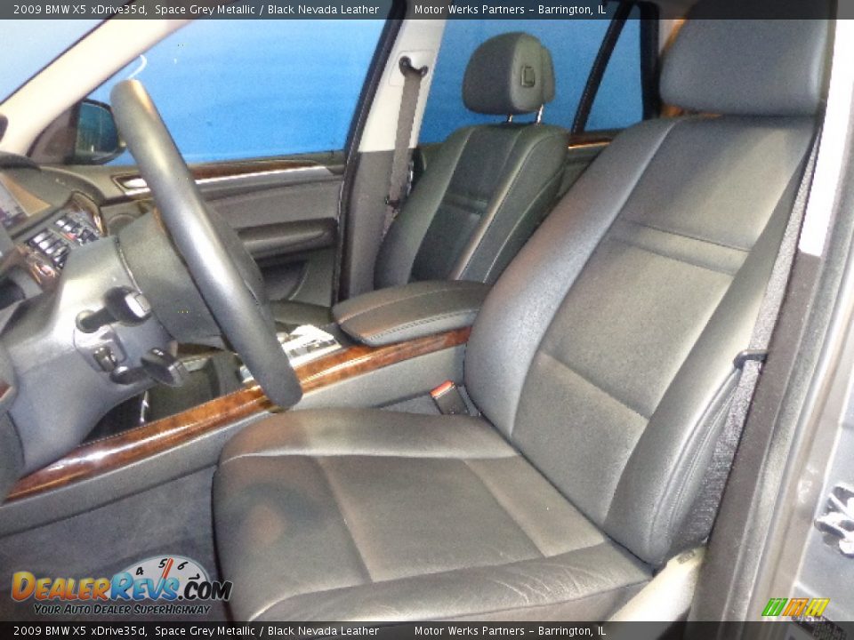 2009 BMW X5 xDrive35d Space Grey Metallic / Black Nevada Leather Photo #17