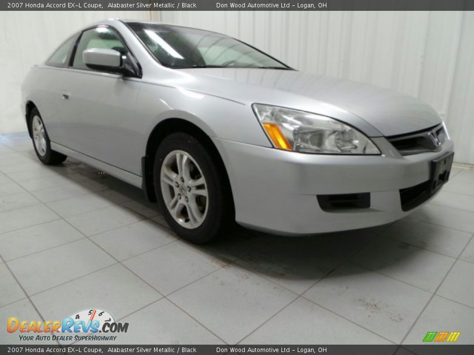 2007 Honda Accord EX-L Coupe Alabaster Silver Metallic / Black Photo #1