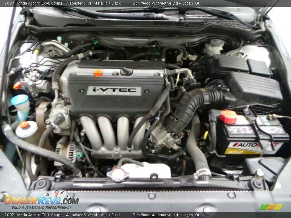 2007 Honda Accord EX-L Coupe Alabaster Silver Metallic / Black Photo #4
