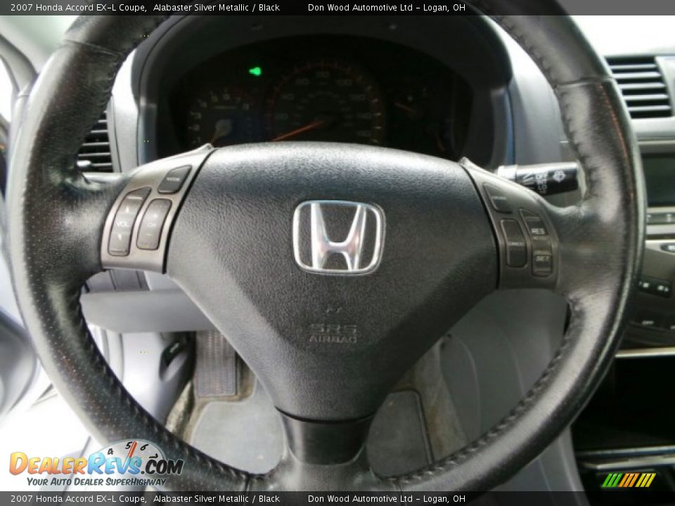 2007 Honda Accord EX-L Coupe Alabaster Silver Metallic / Black Photo #12