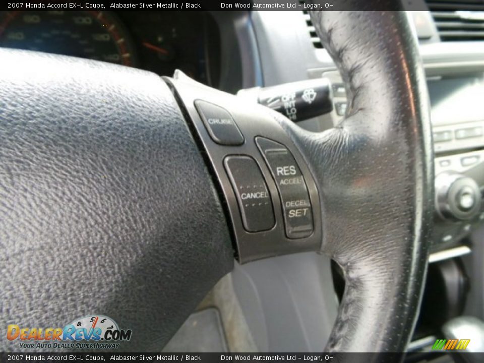 2007 Honda Accord EX-L Coupe Alabaster Silver Metallic / Black Photo #14
