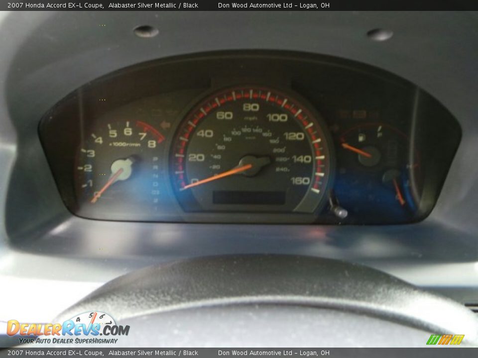 2007 Honda Accord EX-L Coupe Alabaster Silver Metallic / Black Photo #17