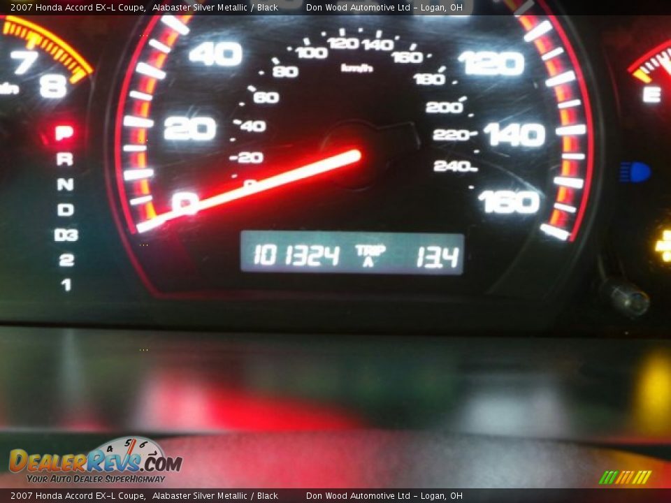 2007 Honda Accord EX-L Coupe Alabaster Silver Metallic / Black Photo #18