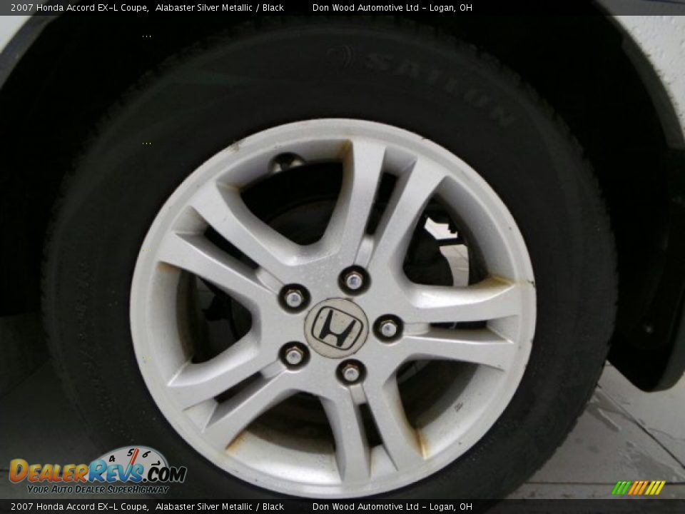 2007 Honda Accord EX-L Coupe Alabaster Silver Metallic / Black Photo #23