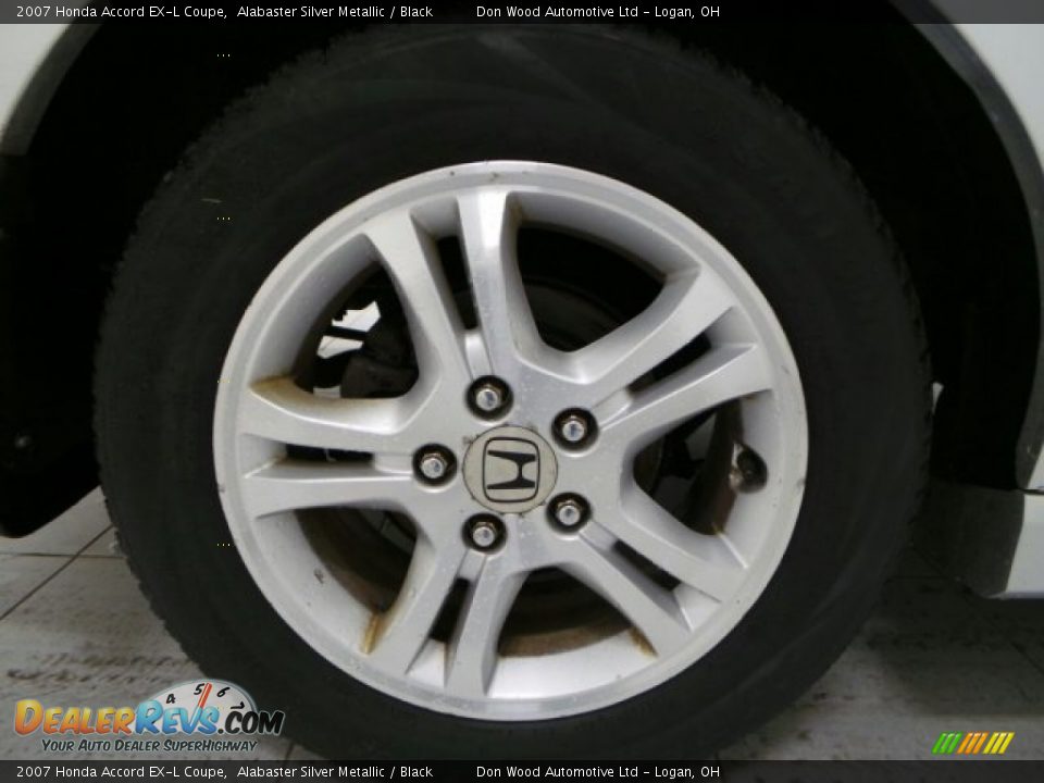2007 Honda Accord EX-L Coupe Alabaster Silver Metallic / Black Photo #24
