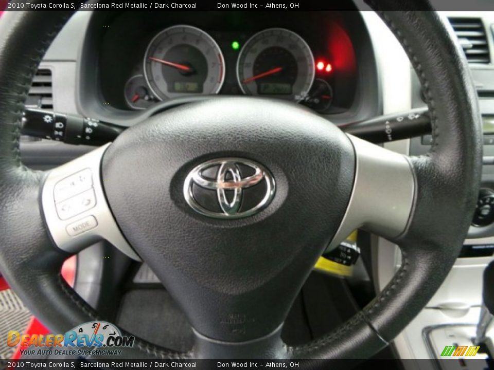 2010 Toyota Corolla S Barcelona Red Metallic / Dark Charcoal Photo #15