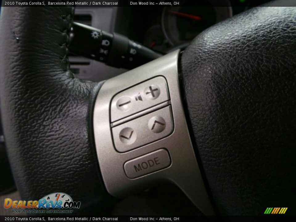2010 Toyota Corolla S Barcelona Red Metallic / Dark Charcoal Photo #16