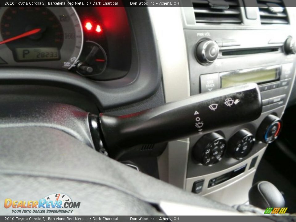 2010 Toyota Corolla S Barcelona Red Metallic / Dark Charcoal Photo #18