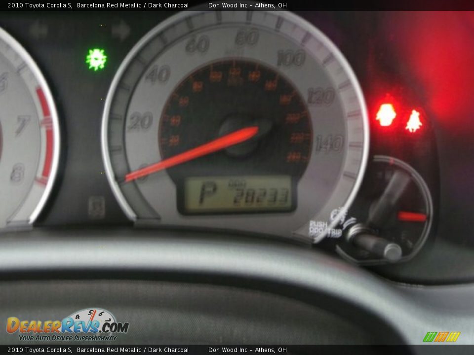2010 Toyota Corolla S Barcelona Red Metallic / Dark Charcoal Photo #20