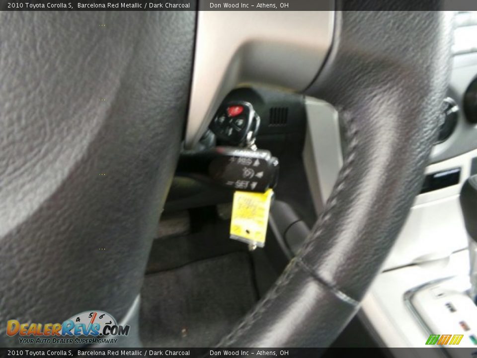 2010 Toyota Corolla S Barcelona Red Metallic / Dark Charcoal Photo #21