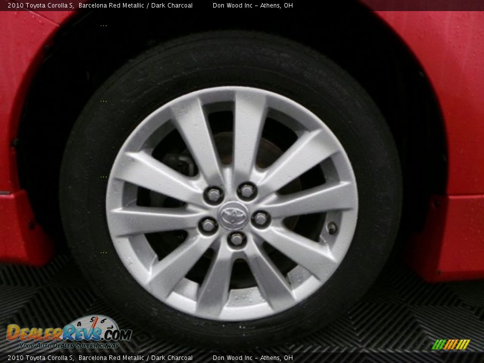 2010 Toyota Corolla S Barcelona Red Metallic / Dark Charcoal Photo #25