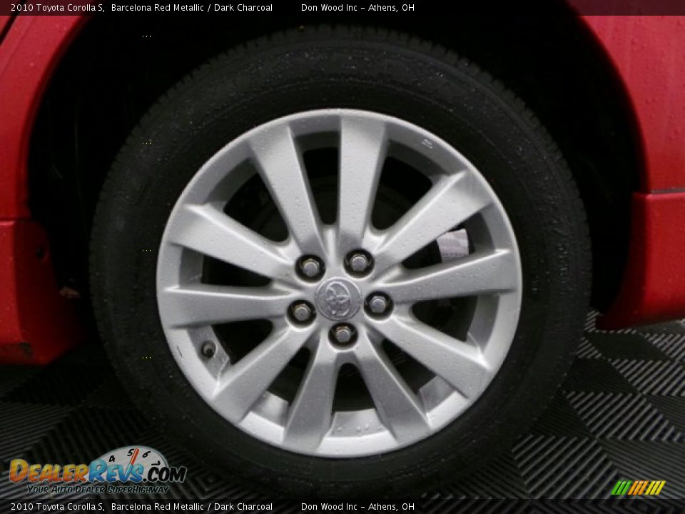 2010 Toyota Corolla S Barcelona Red Metallic / Dark Charcoal Photo #26