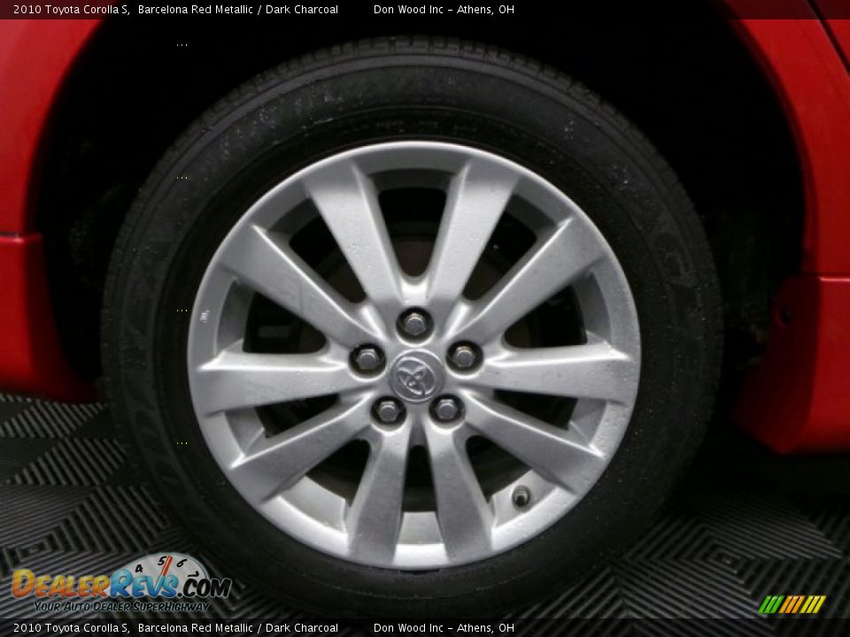 2010 Toyota Corolla S Barcelona Red Metallic / Dark Charcoal Photo #27